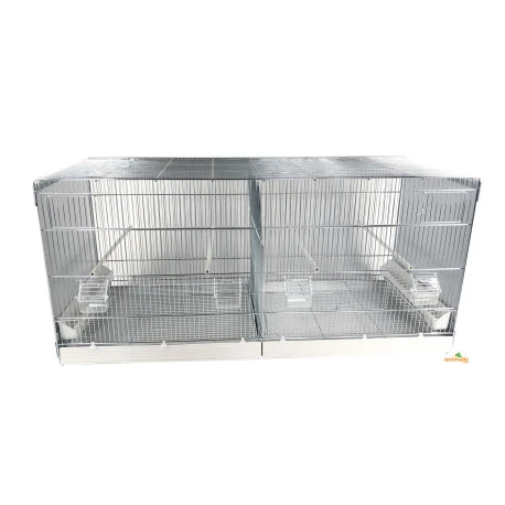 Cage Domus-Molinari 120x50x58cm chromée avec parois amovibles Cage Domus-Molinari 120x50x58cm Chromée Avec Parois Amovibles -Deli Nature Soldes Boutique cage domus molinari 120cm laquee blanche