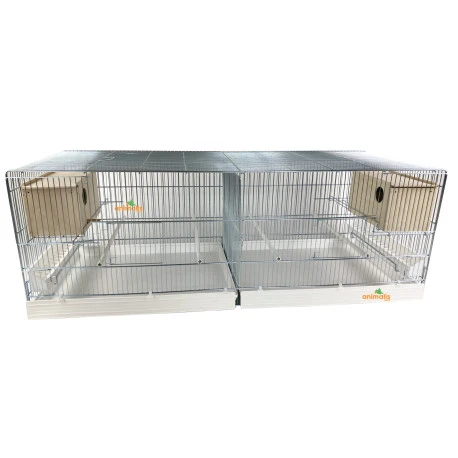 Cage Domus-Molinari 90x40cm chromée avec nid incorporé Cage Domus-Molinari 90x40cm Chromée Avec Nid Incorporé -Deli Nature Soldes Boutique cage domus molinari 120x40cm chromee avec nid incorpore