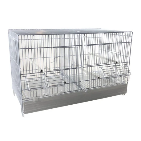 Cage Domus-Molinari 55cm laquée en blanc Cage Domus-Molinari 55cm Laquée En Blanc -Deli Nature Soldes Boutique cage domus molinari laquee blanche
