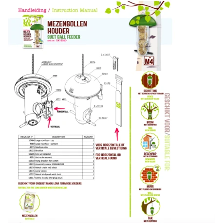 Mangeoire Lona M4 - Vert Mangeoire Lona M4 - Vert -Deli Nature Soldes Boutique mangeoire lona m4 vert 1