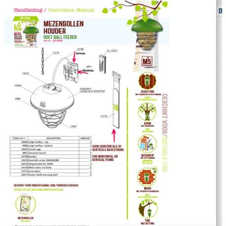 Mangeoire Lona M5 - Vert Mangeoire Lona M5 - Vert -Deli Nature Soldes Boutique mangeoire lona m5 vert 1