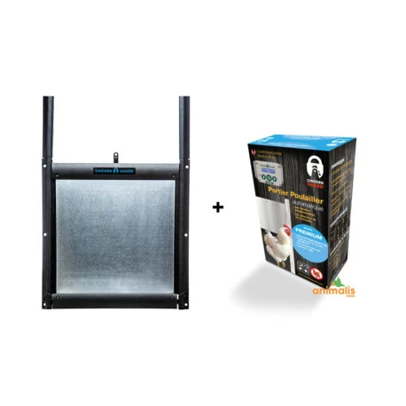 Portier ChickenGuard premium + Porte Autobloquante pour poulailler Portier ChickenGuard Premium + Porte Autobloquante Pour Poulailler -Deli Nature Soldes Boutique porte autobloquante boitier chickenguard premium